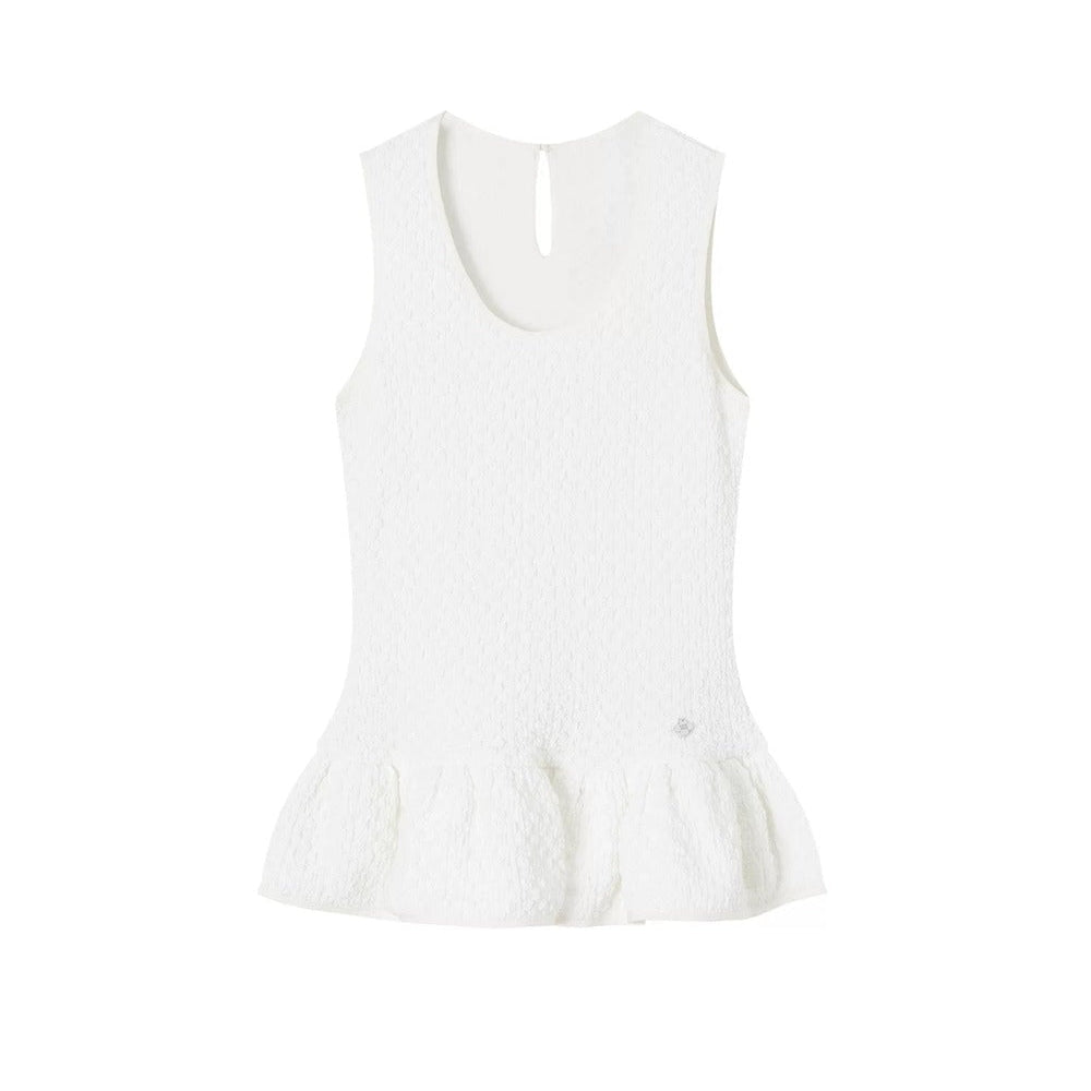 Ruffled Sleeveless Vest