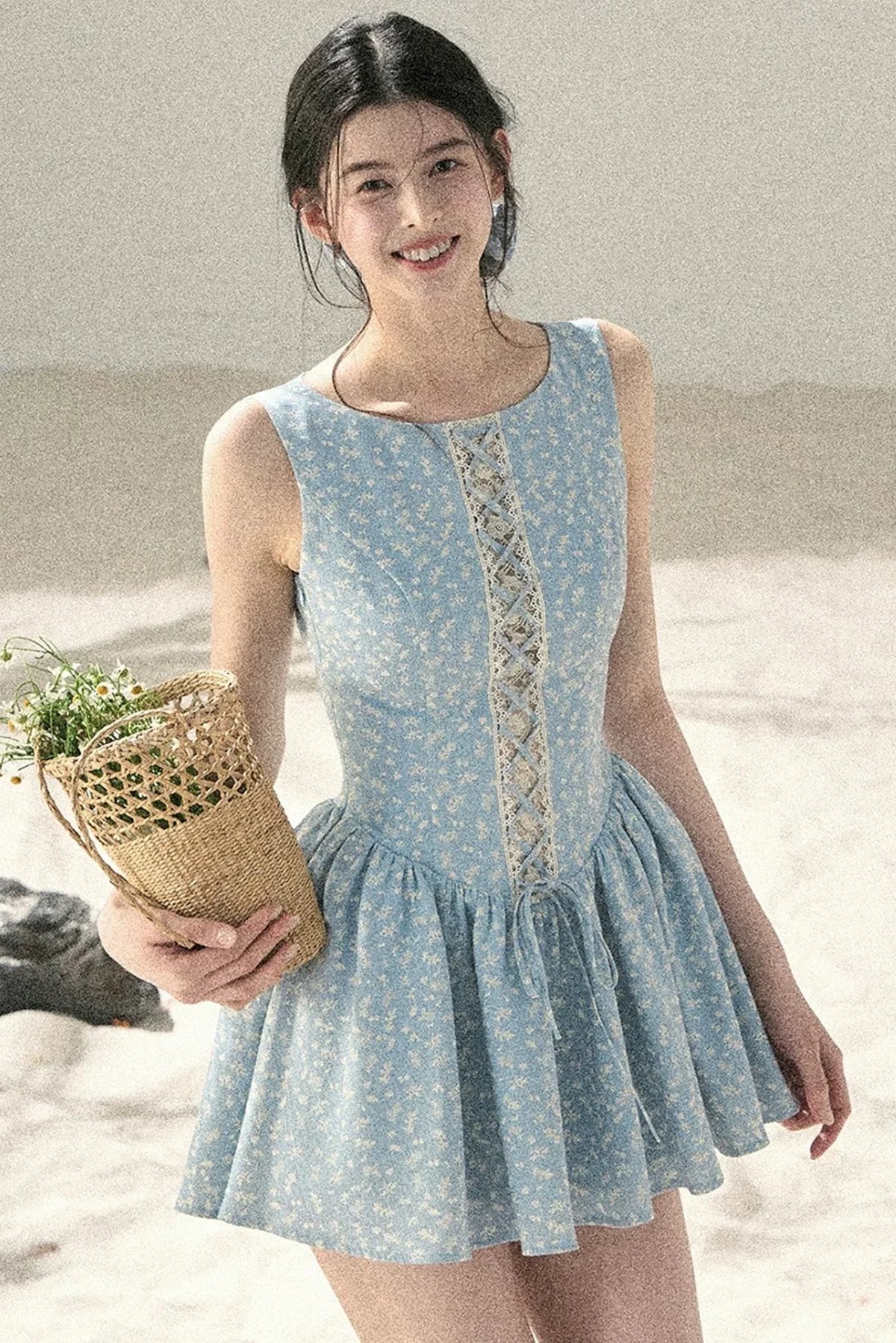 Sage Floral Lace Dress
