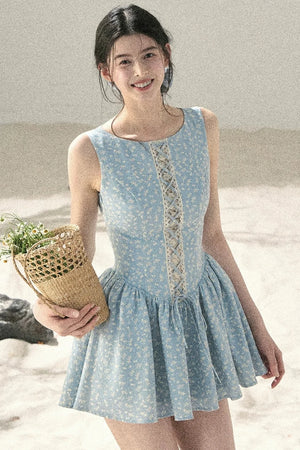Sage Floral Lace Dress