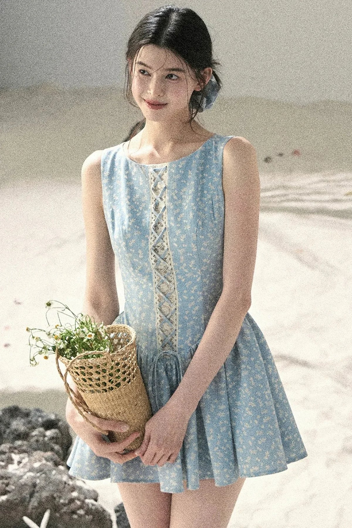 Sage Floral Lace Dress