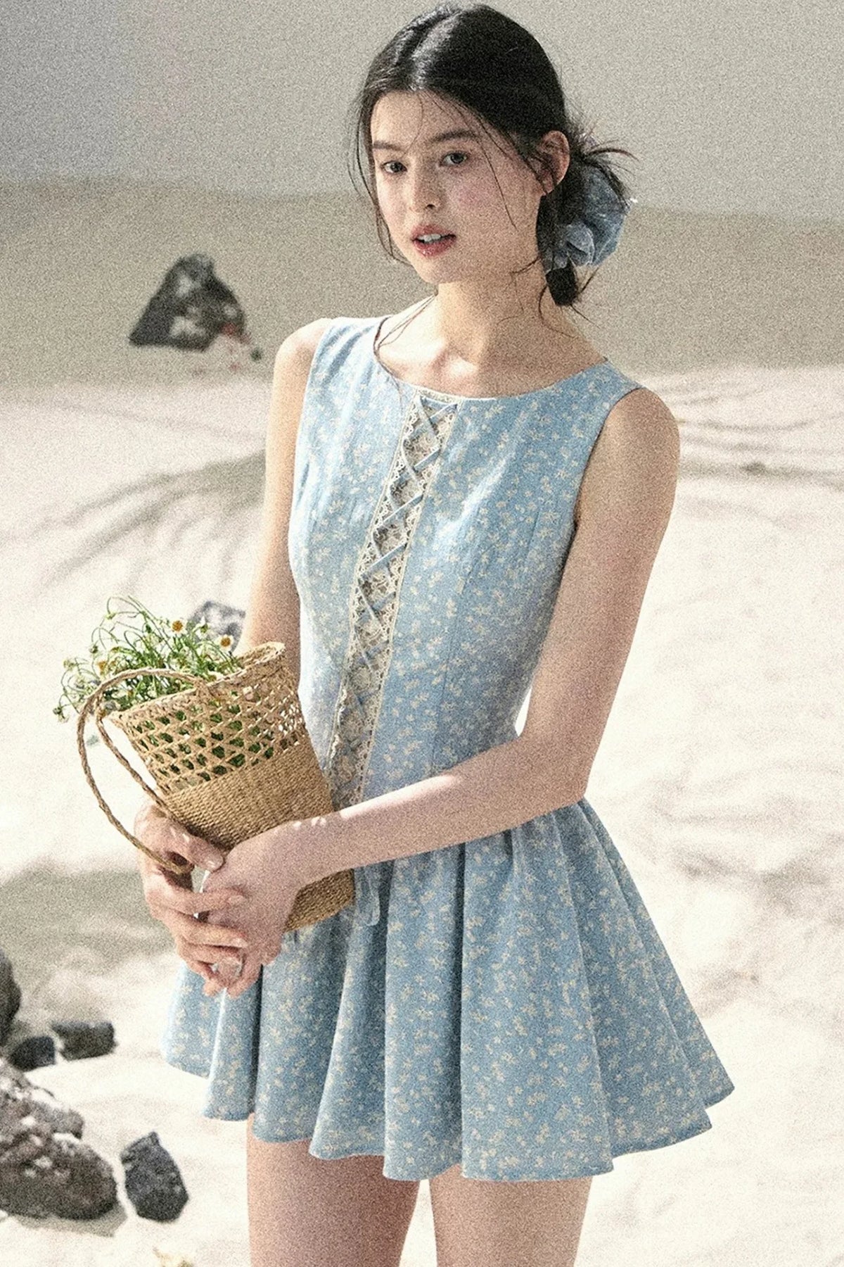 Sage Floral Lace Dress