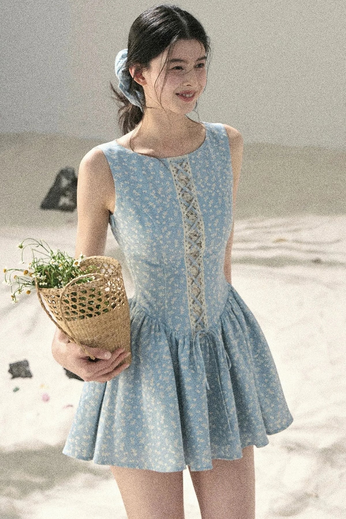 Sage Floral Lace Dress
