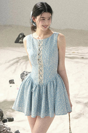 Sage Floral Lace Dress