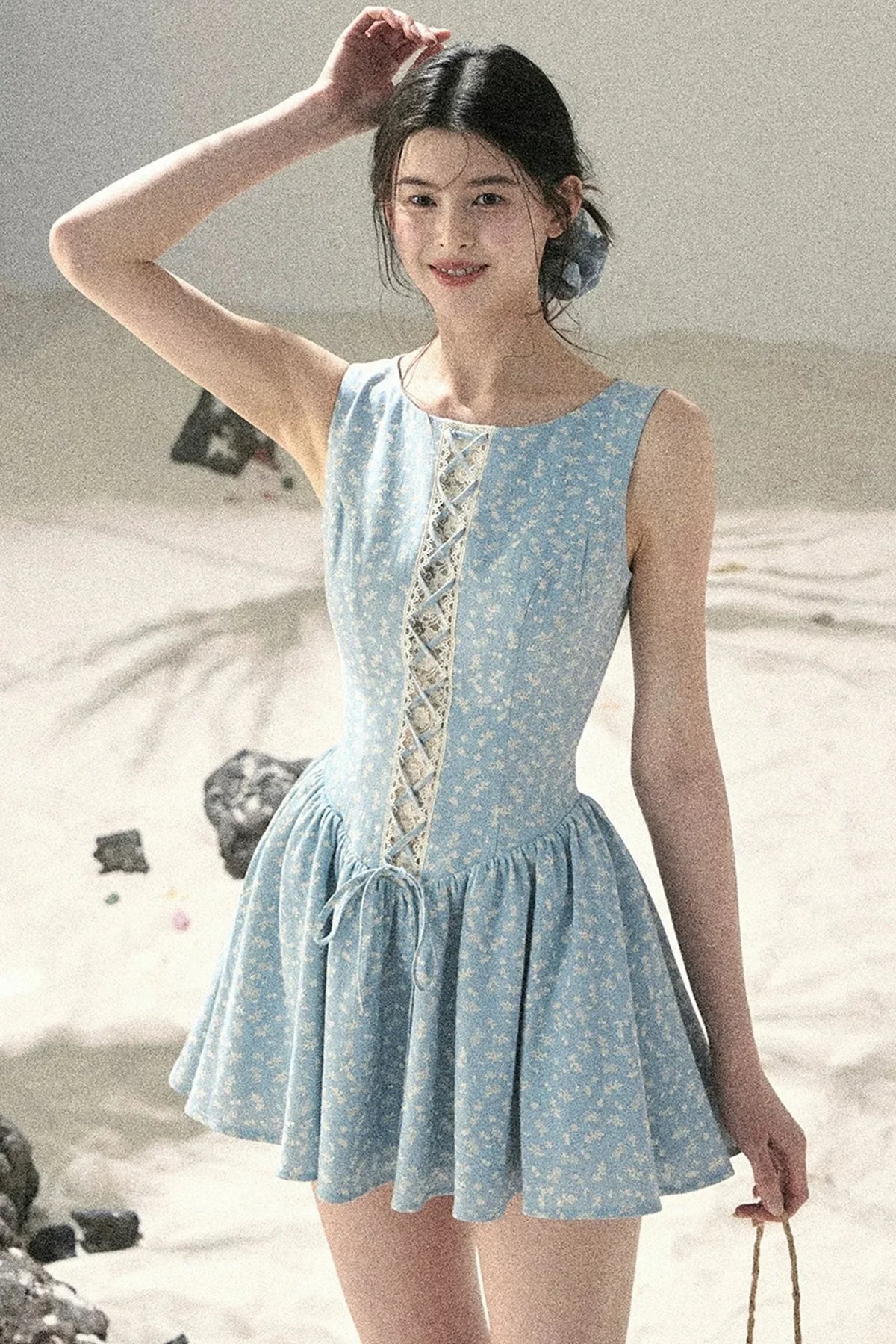 Sage Floral Lace Dress