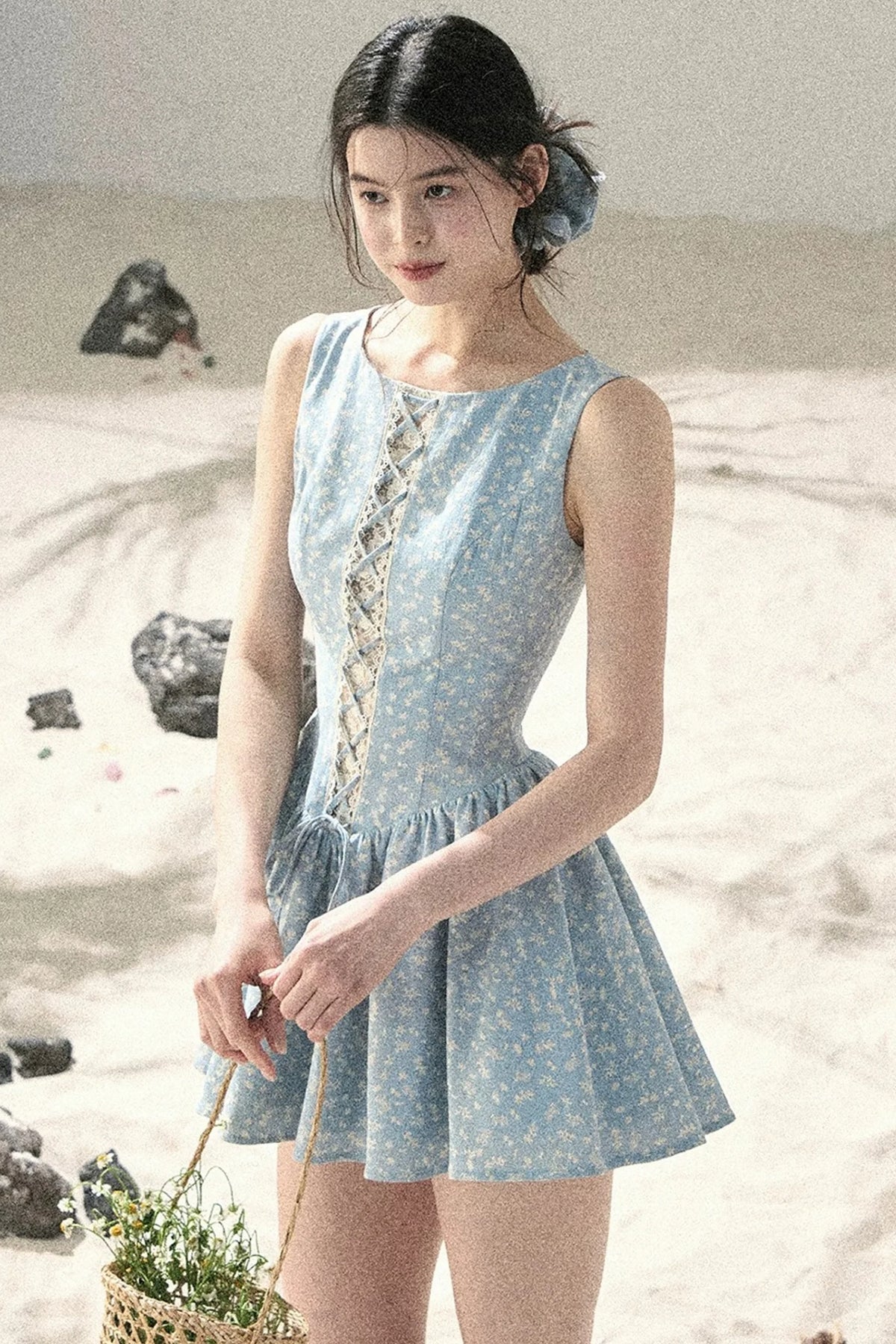 Sage Floral Lace Dress