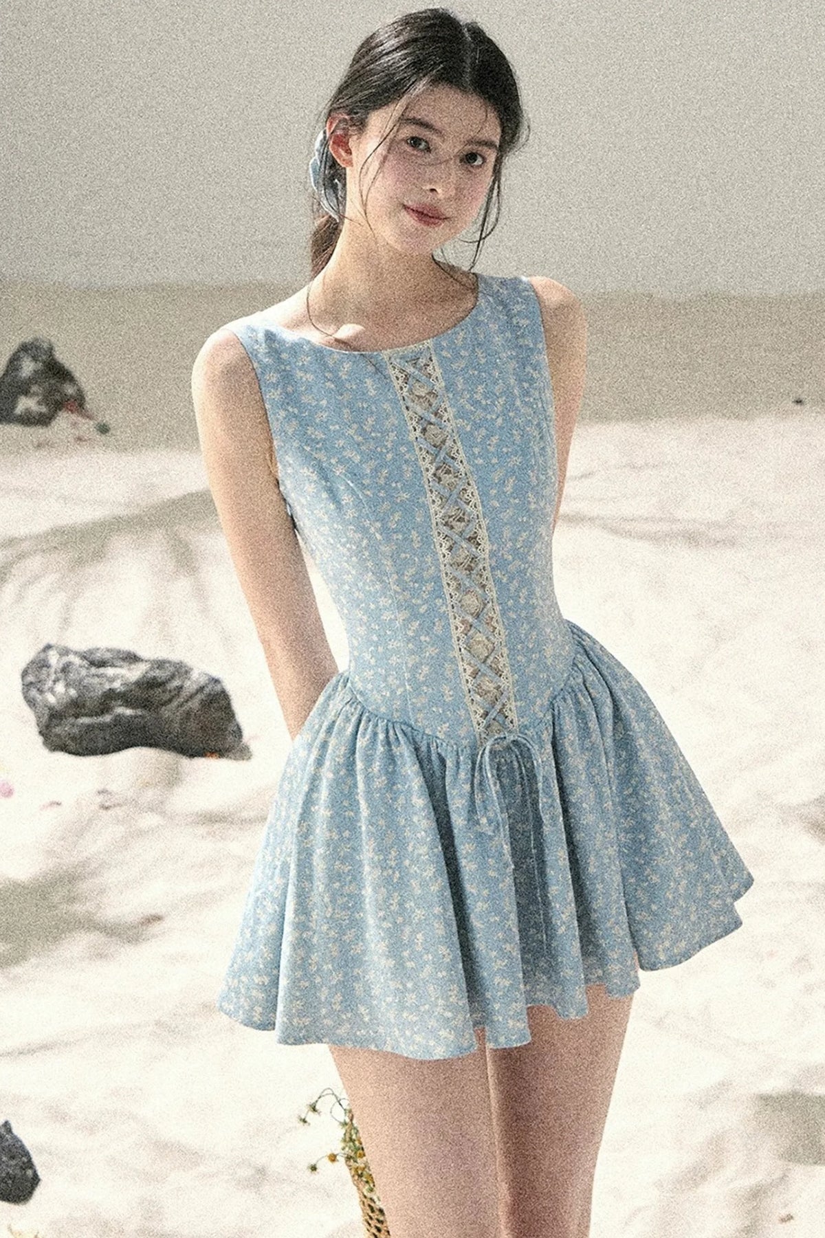Sage Floral Lace Dress