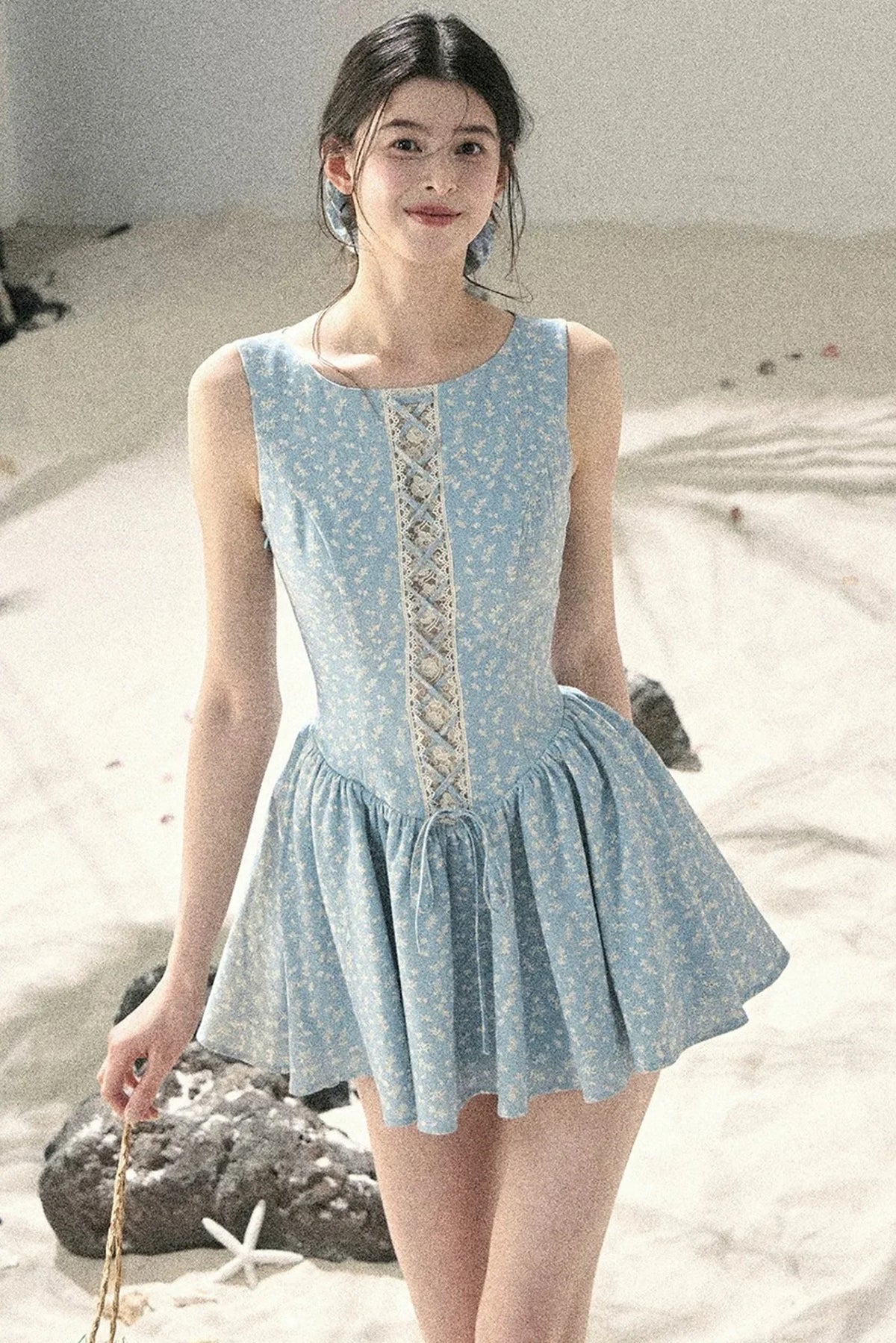 Sage Floral Lace Dress
