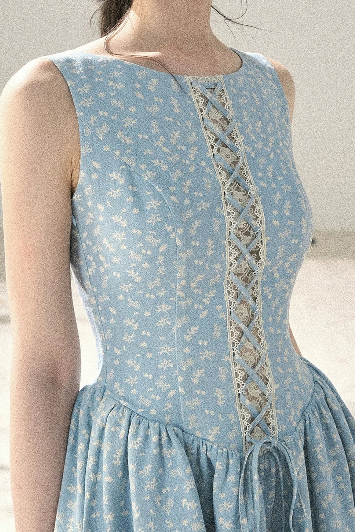 Sage Floral Lace Dress