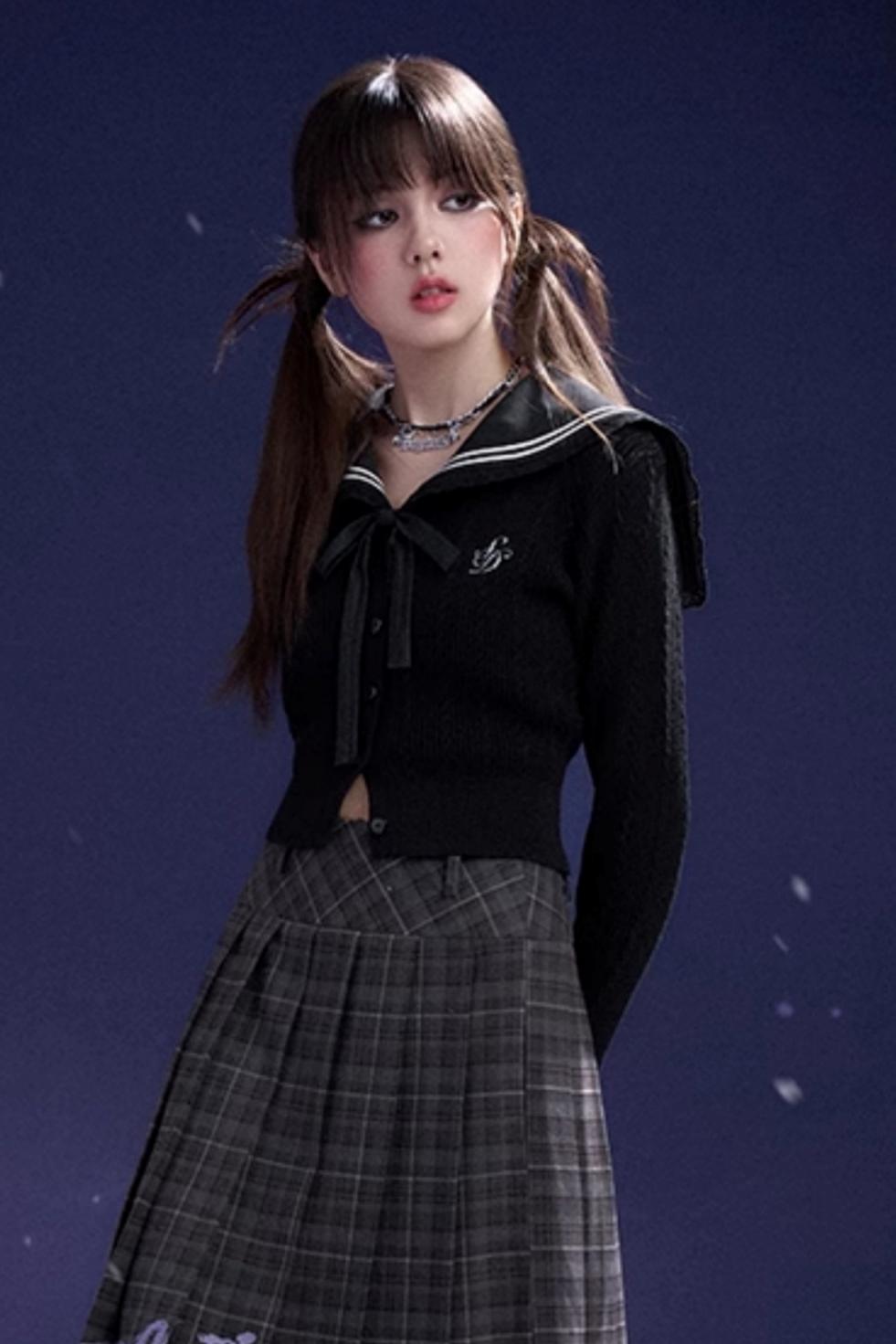 Sailor Collar Cardigan Sweater