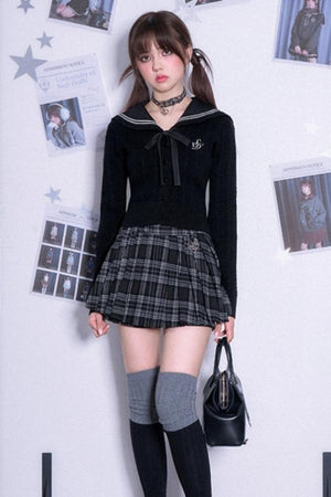 Sailor Collar Cardigan Sweater