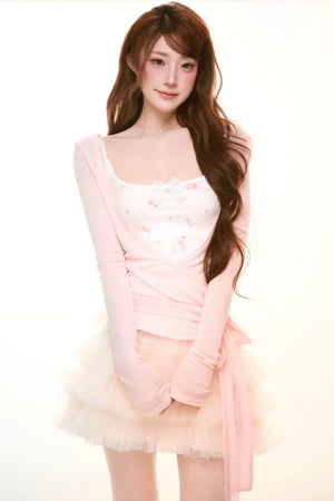 Sakura Lace Cake Skirt Set-Up