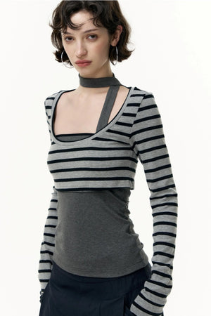 Salt Tea Polka Dot Striped Smock Set
