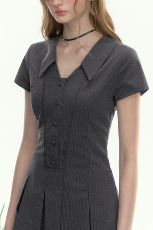 Salt Transfer Student V-Neck Dress