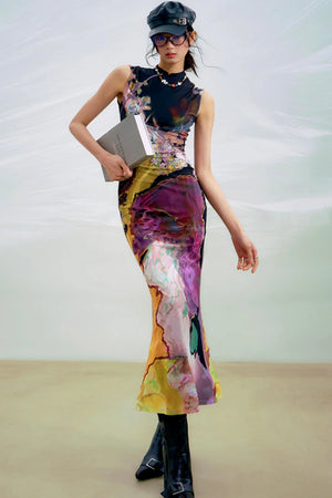 Sancai Contrast Dress
