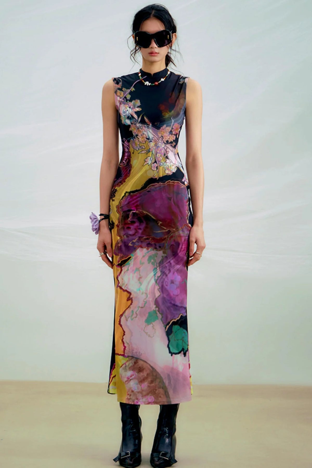 Sancai Contrast Dress