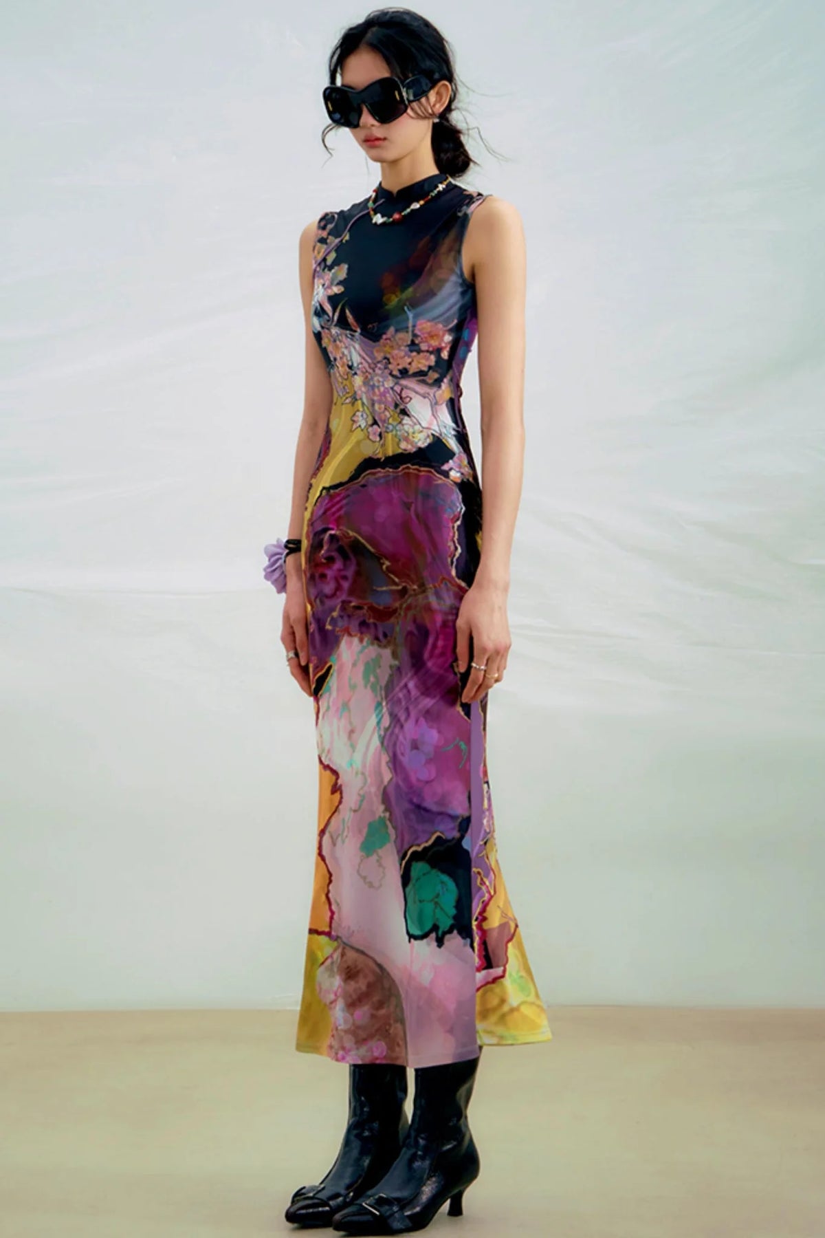 Sancai Contrast Dress