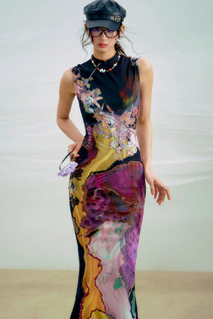 Sancai Contrast Dress