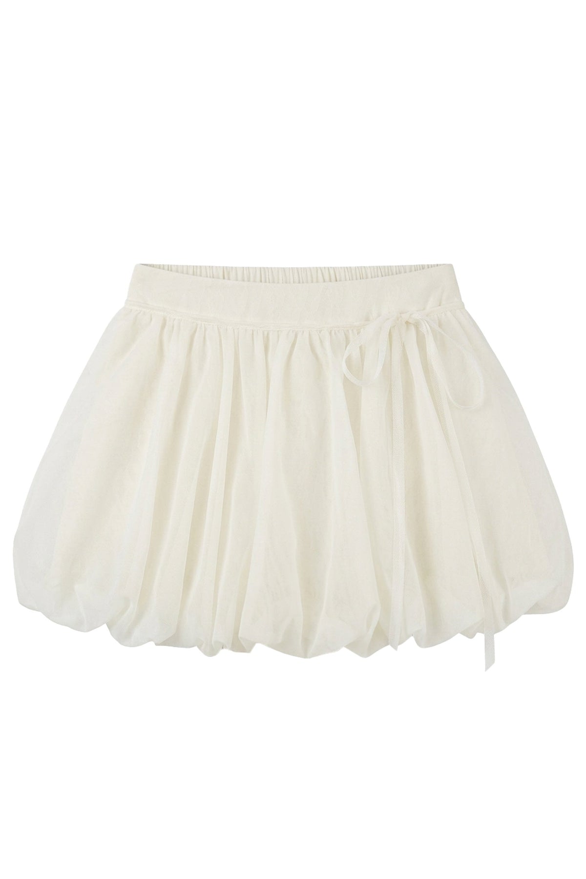 Satin Bow Lace Camisole and Flower Bud Skirt Set-Up
