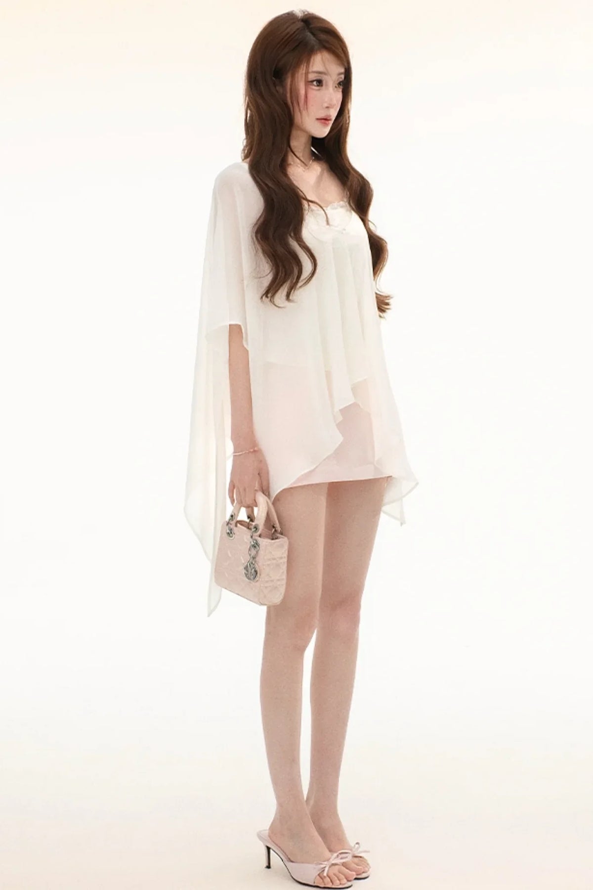 Satin Lace Off-Shoulder Top Set-Up