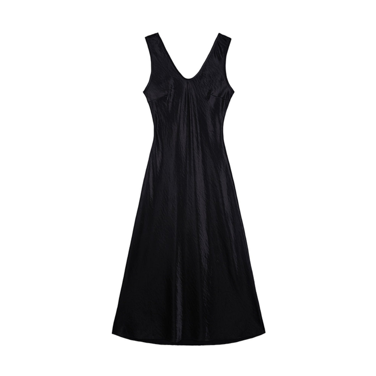 Satin Luxe Draped Midi Tank Dress