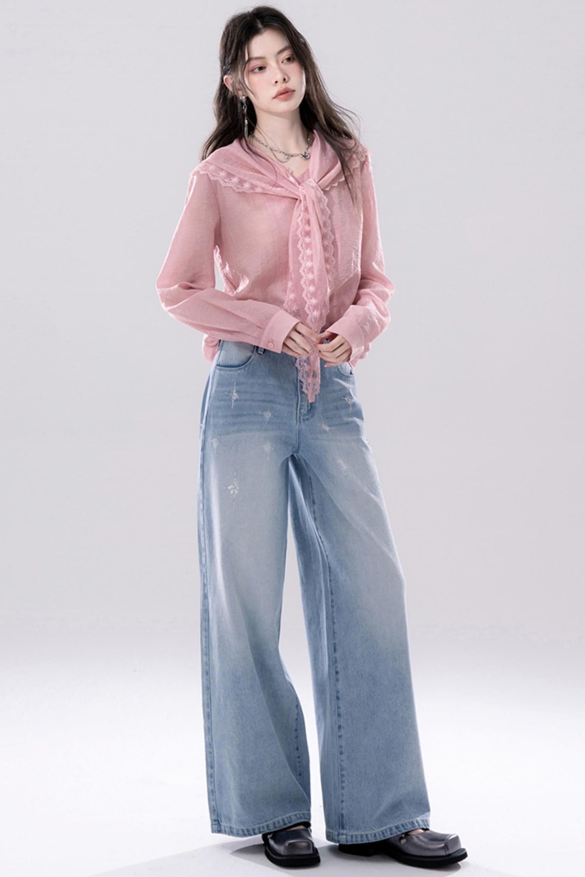 Satin Pleated Pants