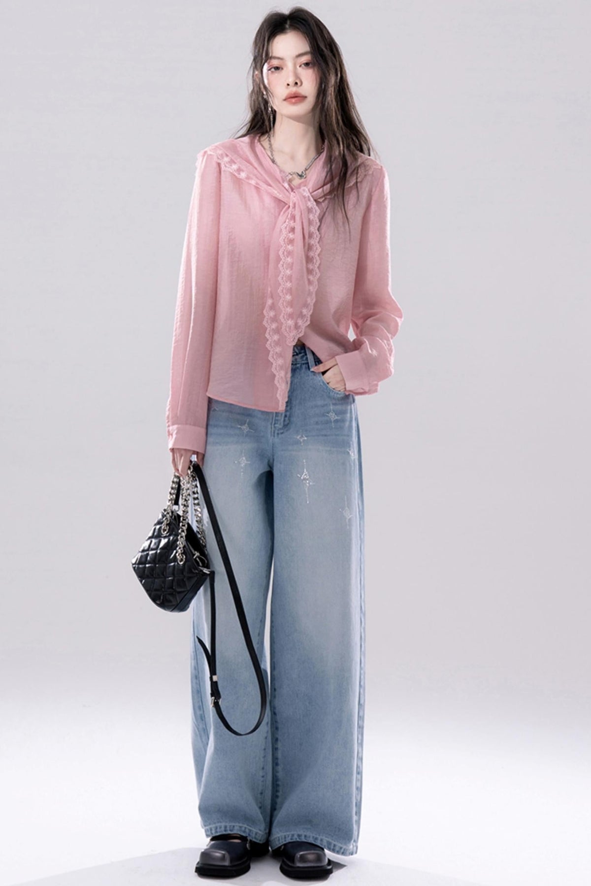 Satin Pleated Pants