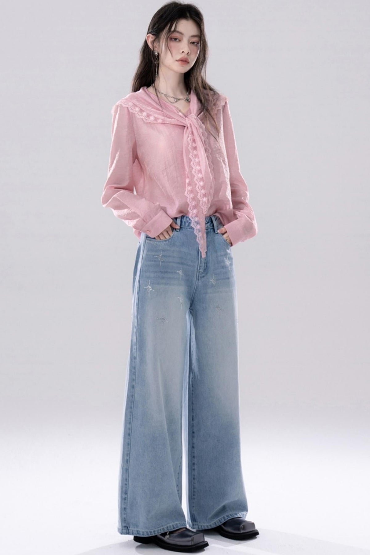 Satin Pleated Pants