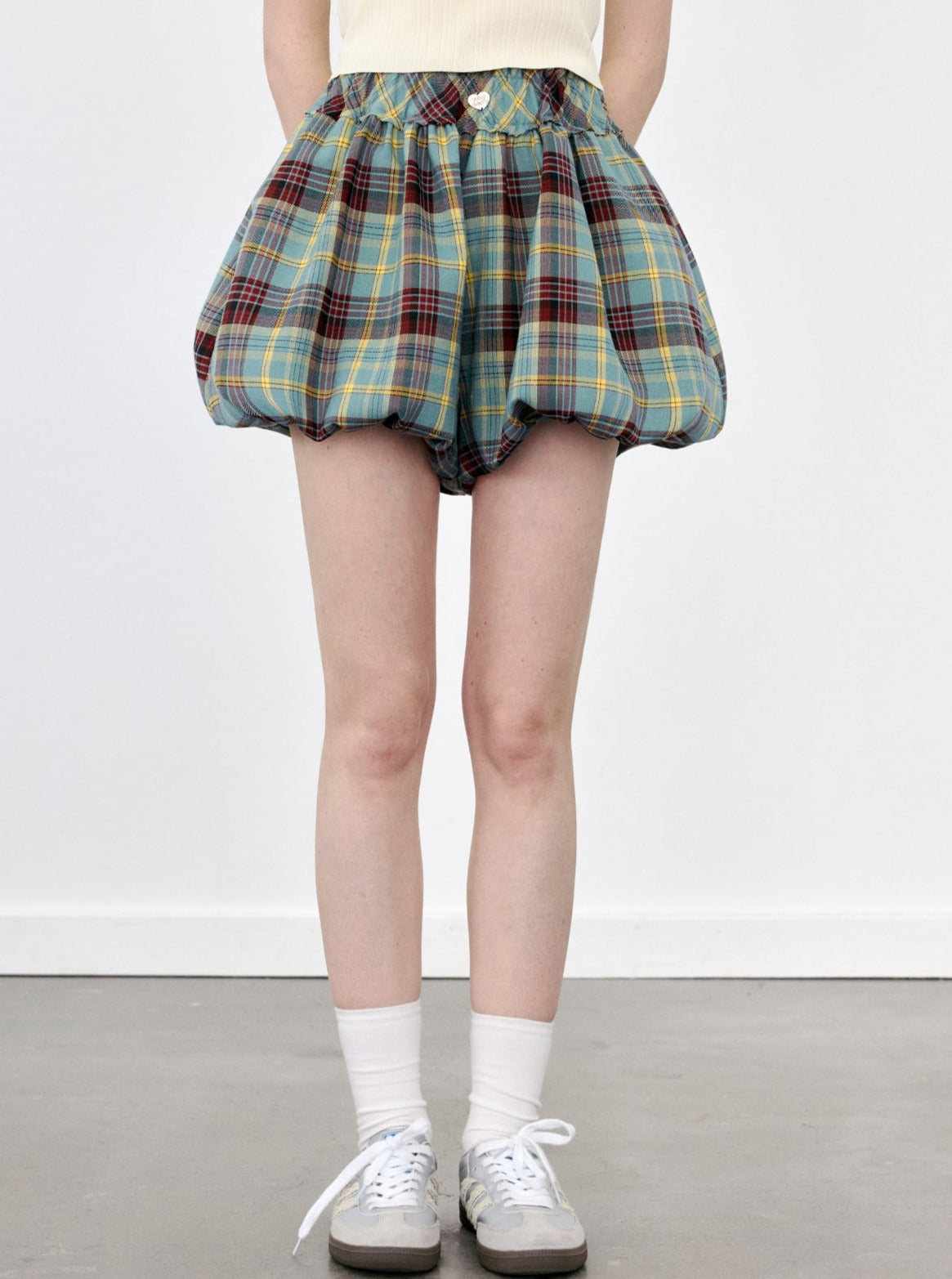 School Bud Plaid Shorts Skirt