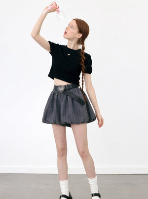 School Bud Plaid Shorts Skirt