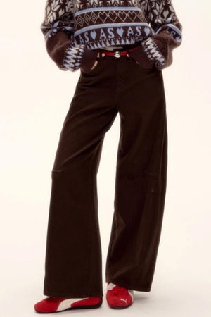 Scimitar Red Belt Denim Pants