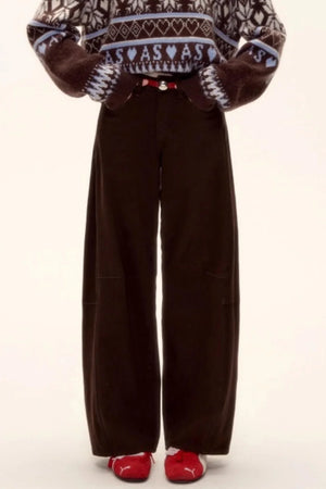 Scimitar Red Belt Denim Pants