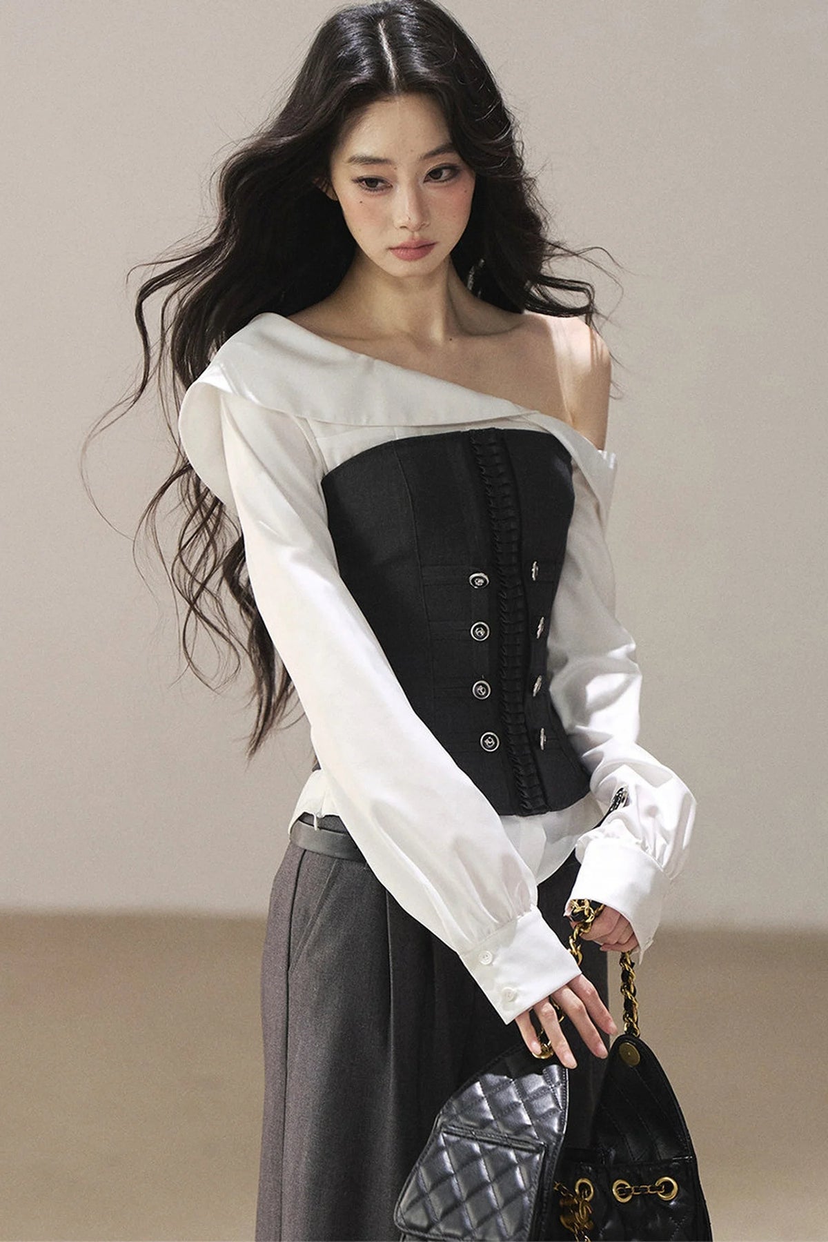 Sea Breeze Off-Shoulder Blouse Set