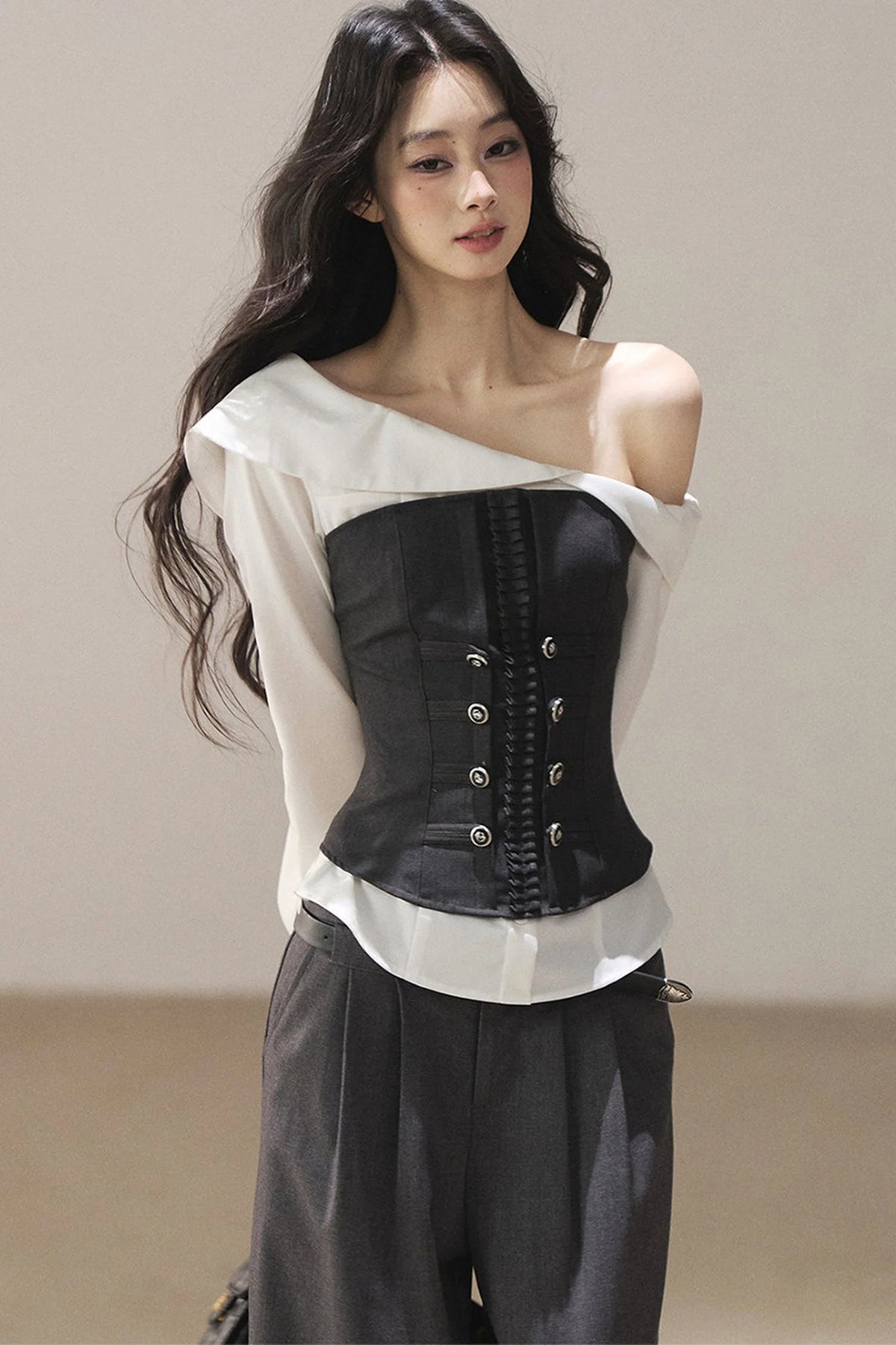 Sea Breeze Off-Shoulder Blouse Set