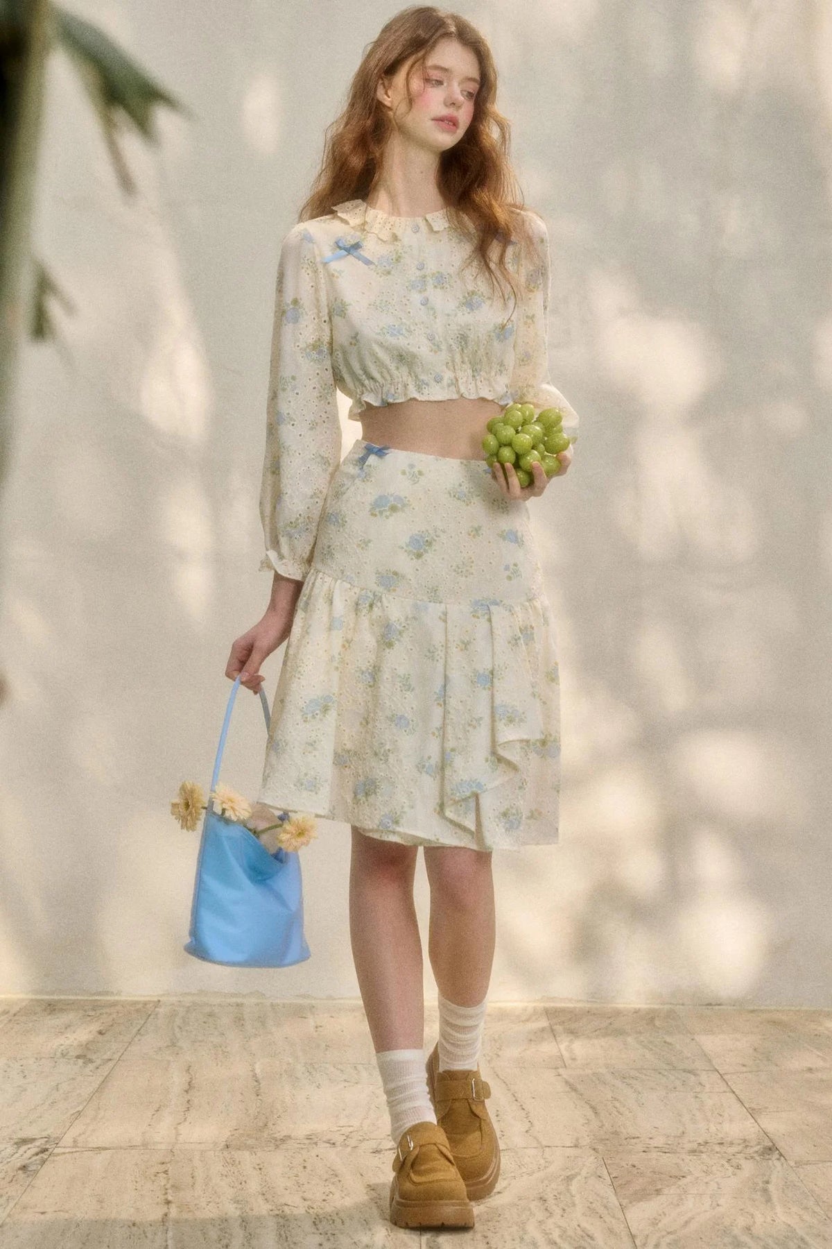 Sea Of Glass Cotton Skirt Set-Up