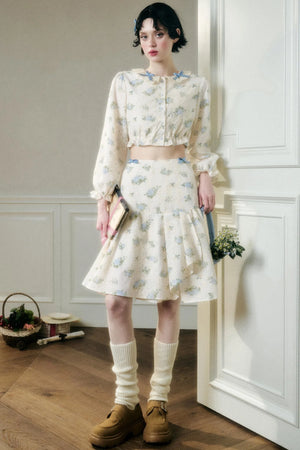 Sea Of Glass Cotton Skirt Set-Up