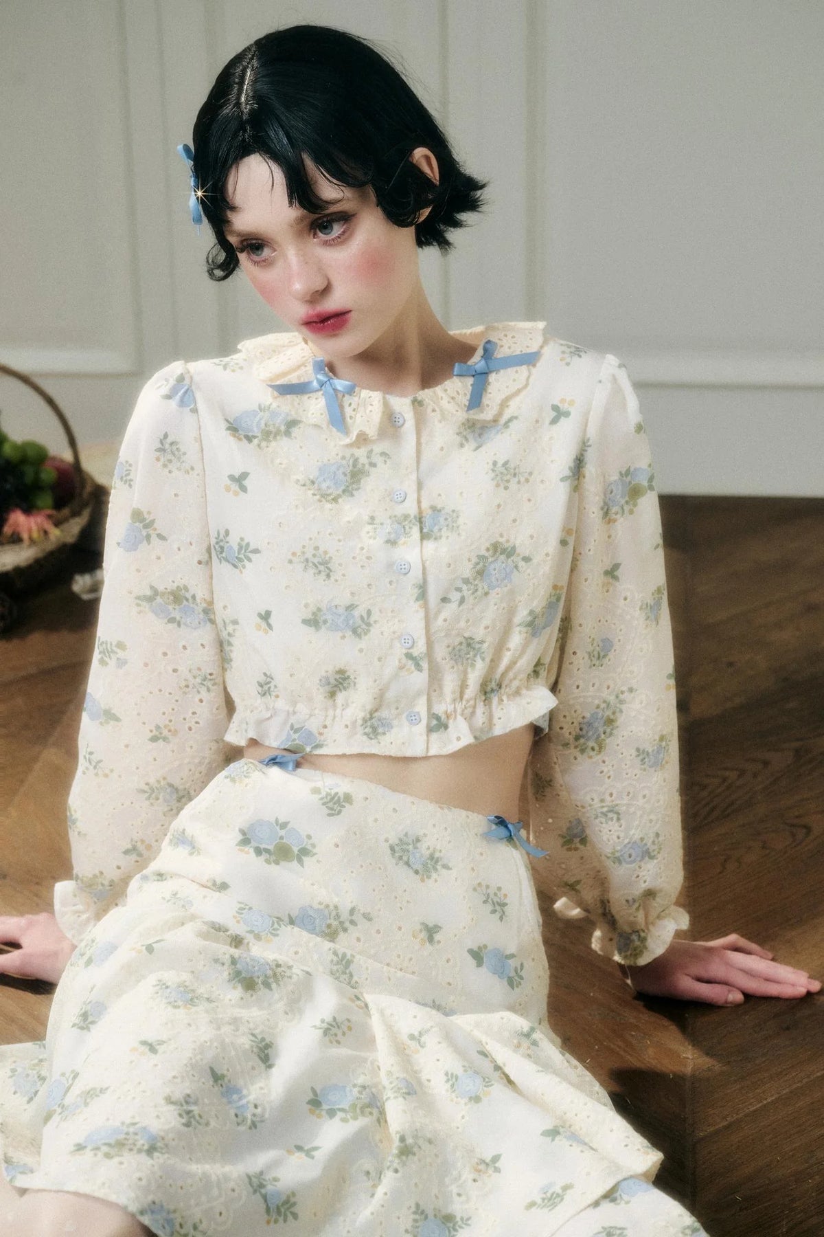 Sea Of Glass Cotton Skirt Set-Up