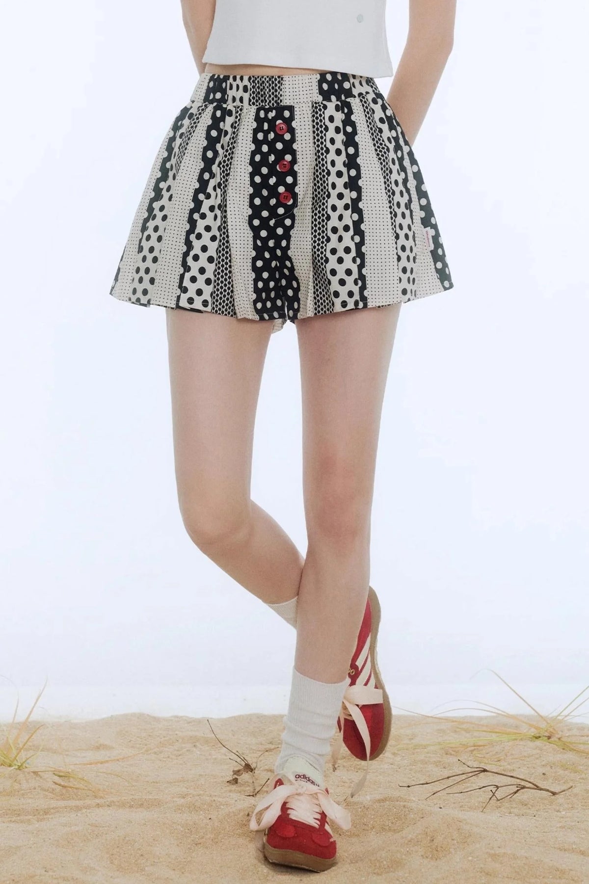 Sea Pleated Skirt