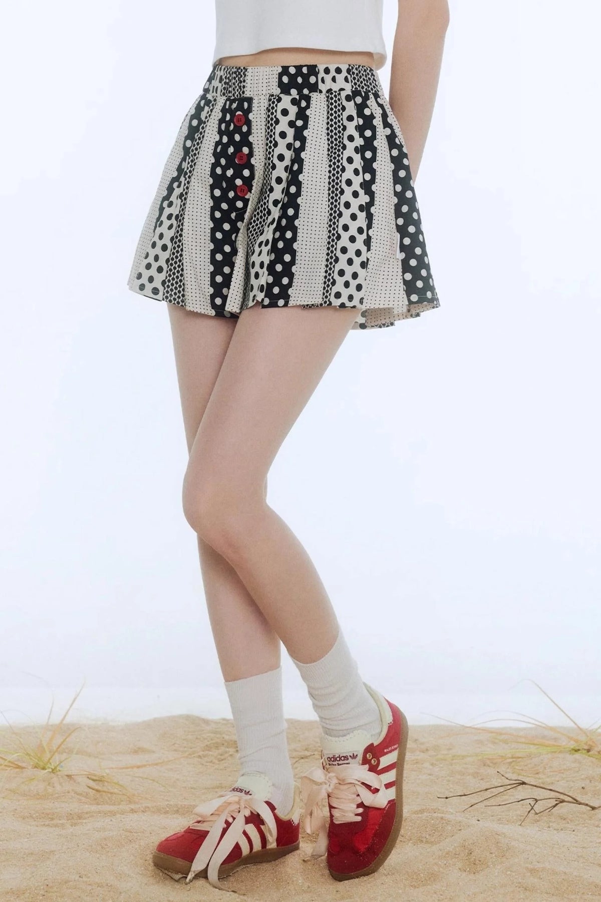 Sea Pleated Skirt