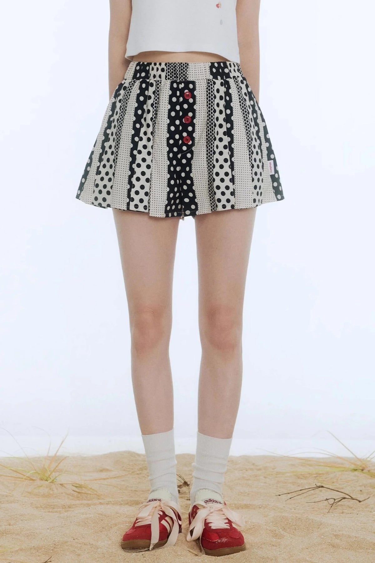 Sea Pleated Skirt
