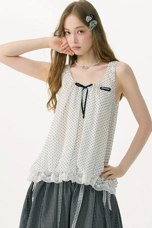 Sea Salt Lace Polka Dot Camisole