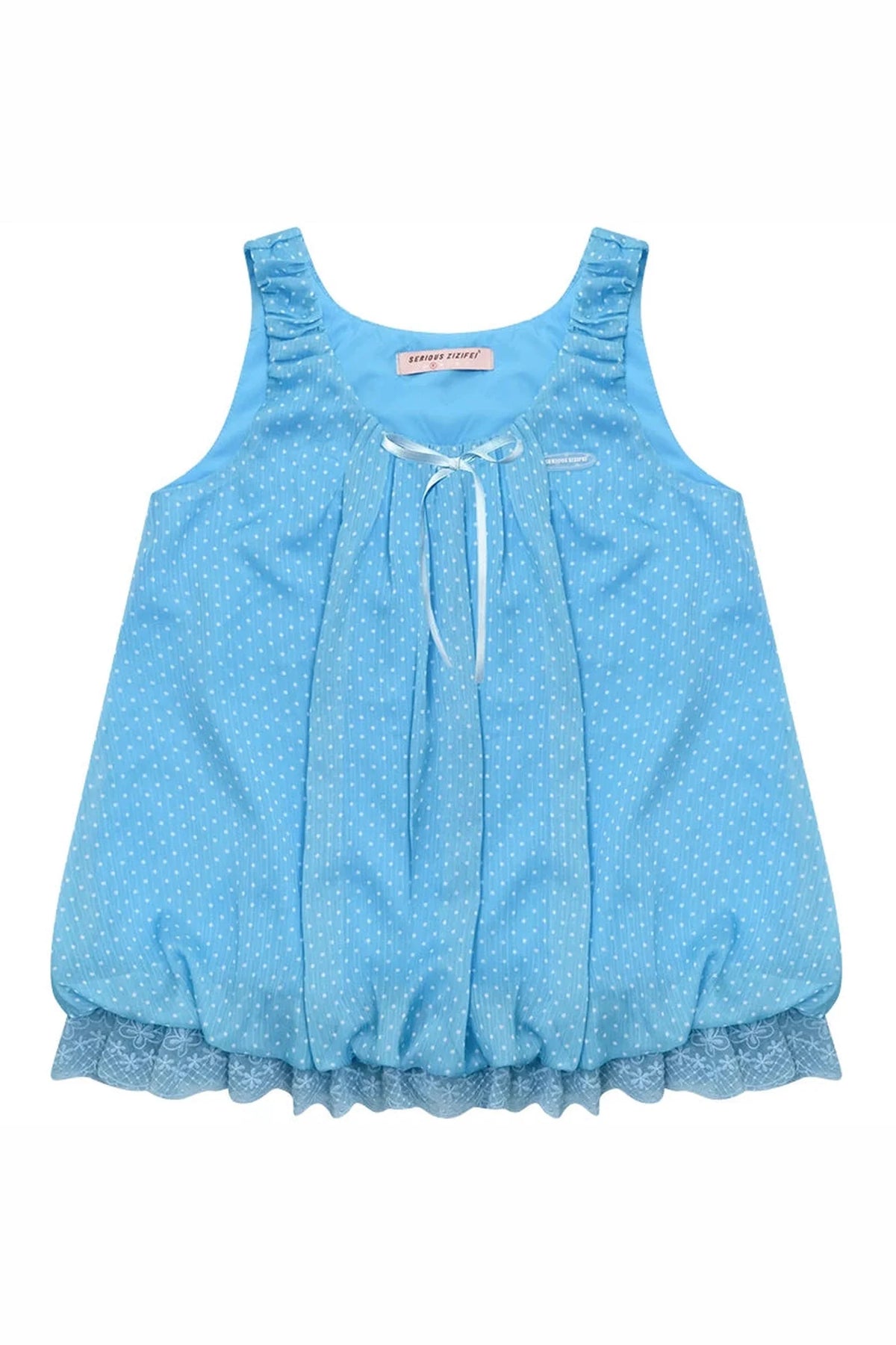 Sea Salt Lace Polka Dot Top