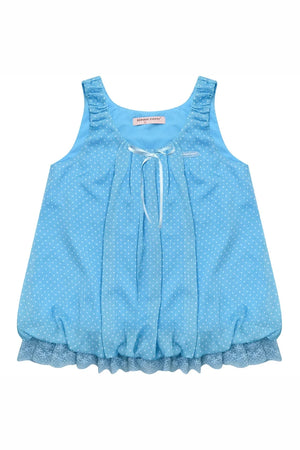 Sea Salt Lace Polka Dot Top