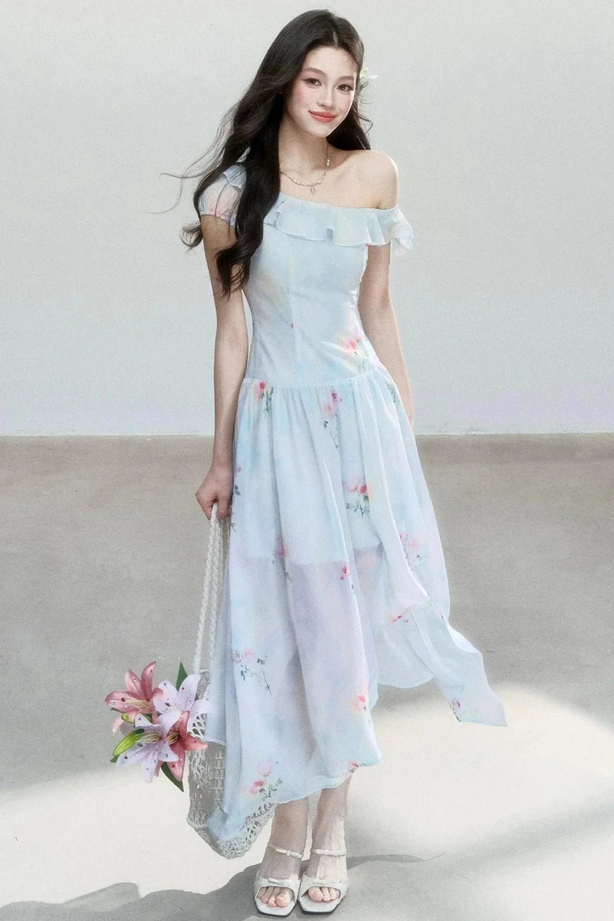 Sea Salt Rose Print Dress