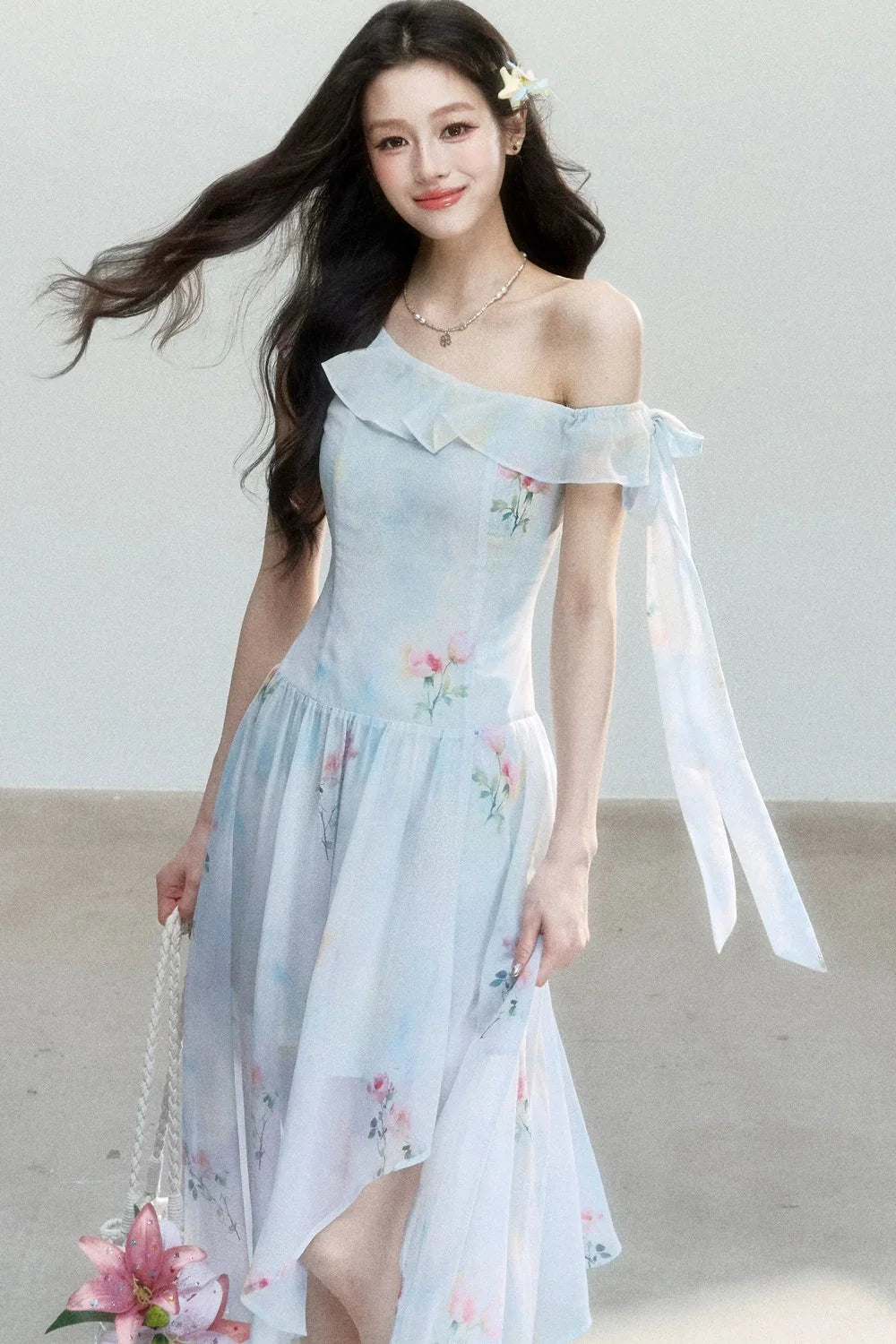 Sea Salt Rose Print Dress