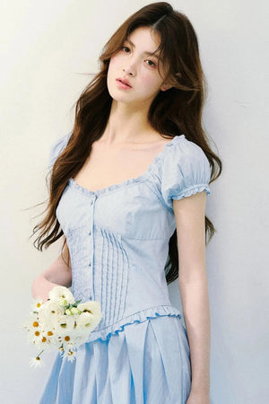 Sea Salt Striped Tea Dress