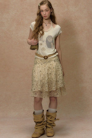Seashell V-Neck Printed Top