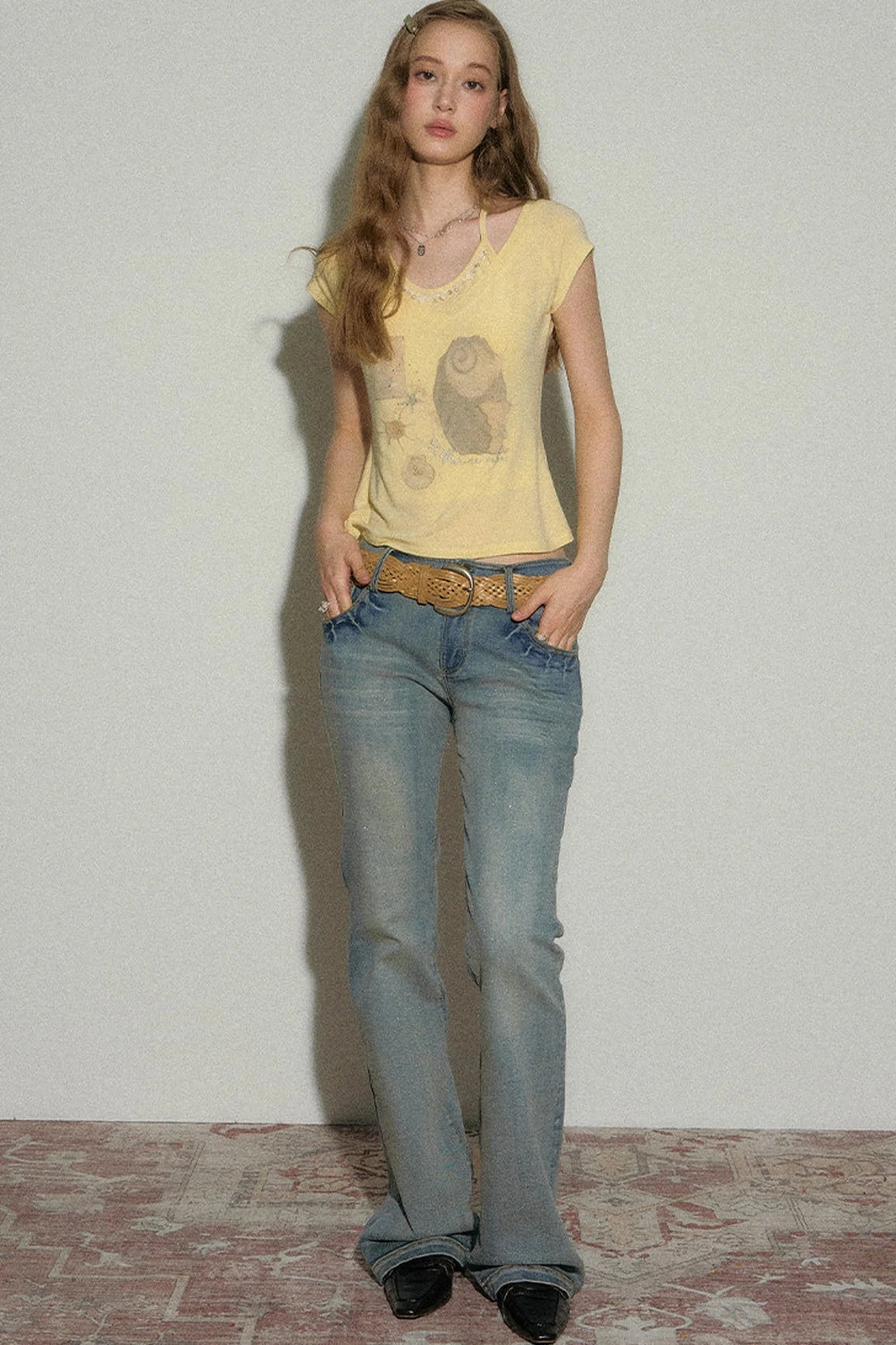 Seashell V-Neck Printed Top
