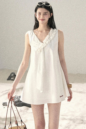 Seaside Breeze Ruffled Dress