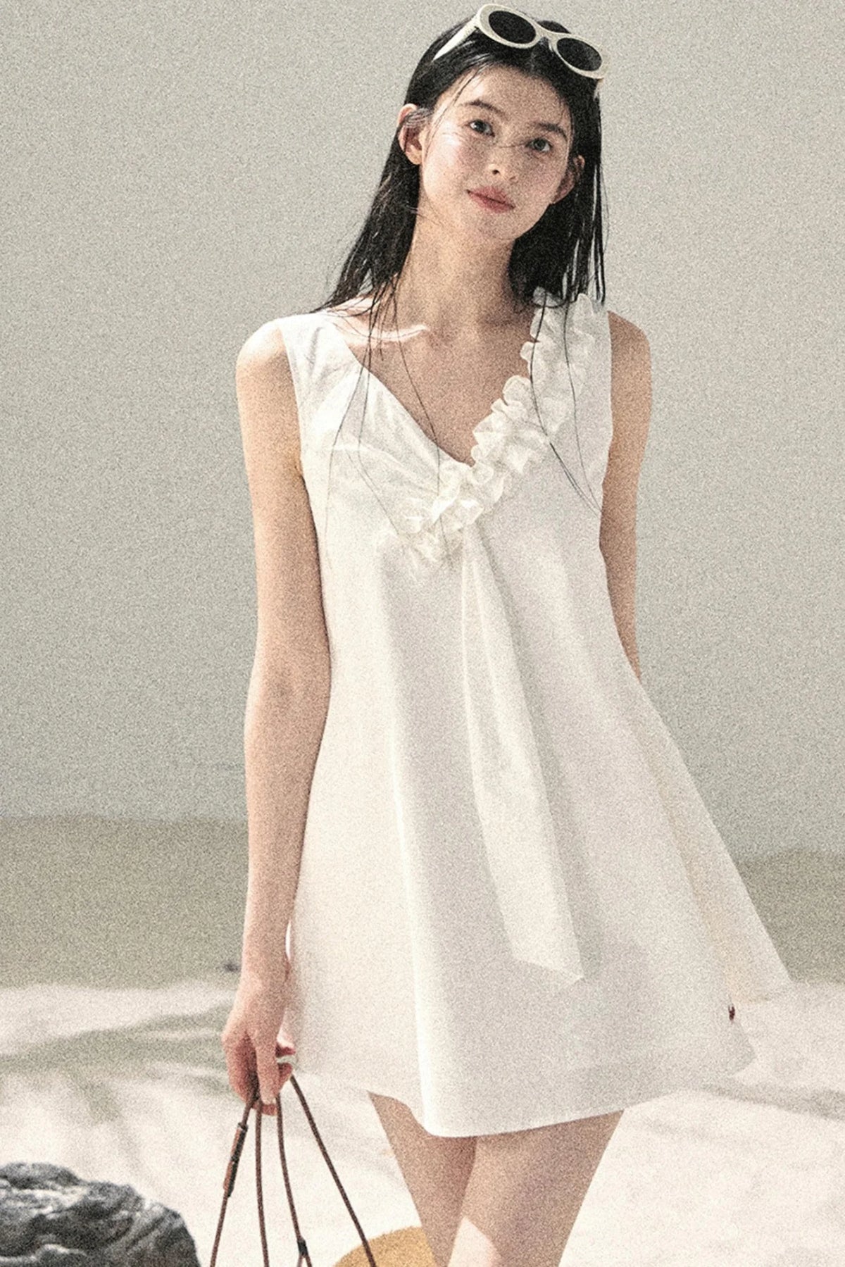 Seaside Breeze Ruffled Dress