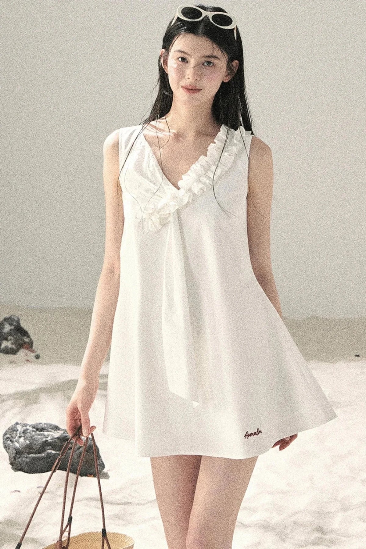 Seaside Breeze Ruffled Dress